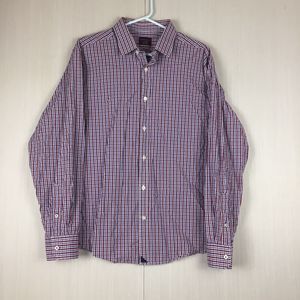 UNTUCKit Men Office Plaid Button Up Long Sleeve Shirt Cotton XL Extra Large